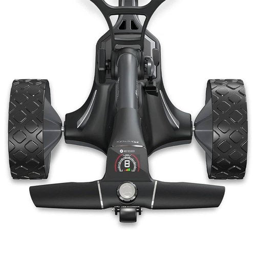 Motocaddy M7 Remote Electric Golf Caddy - Electric Golf Push Cart with Remote, All-Terrain Ready, Automatic Downhill Control, and Long-Lasting Battery - Accessories Included (Black)
