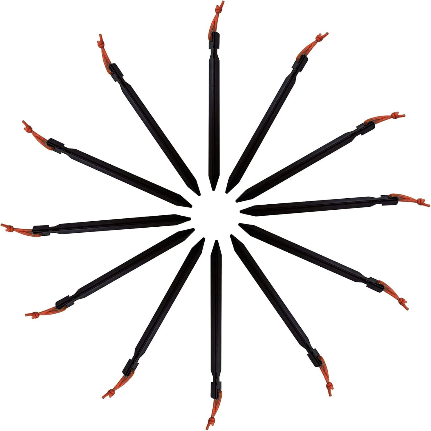 12 Pack Tent Stakes, 7075 Ground Metal Camping Aluminum Tent Pegs, Lightweight Tent Stakes Heavy Duty Spikes Camping Accessories