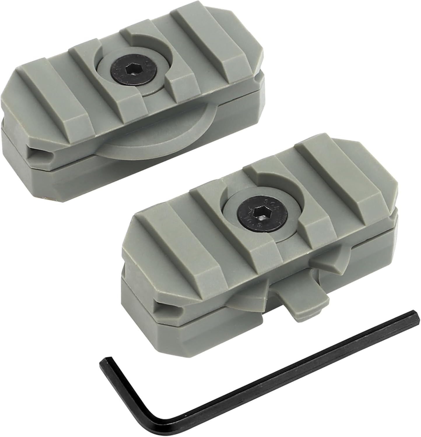 2 Pack Fast Helmet Side Rails Adapter Mount Kit 360 Degrees Rotating Tactical Rail Accessories for ARC 19mm Side Rail