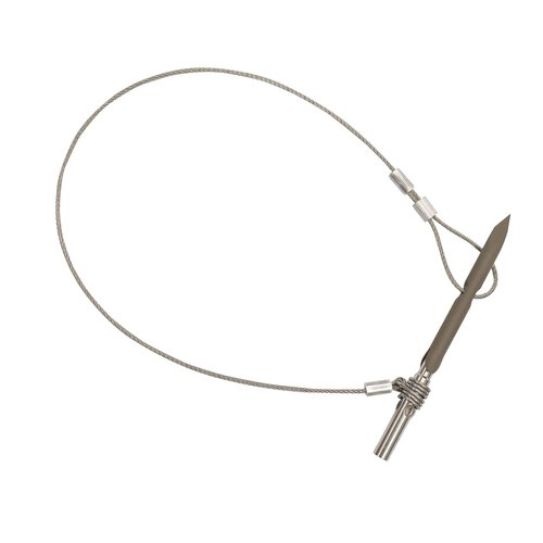 Scuba Choice 4" Gulf Fixed Wing Slip Tip for Spearfishing, Tri-Cut 6mm Thread with 3/8" Slide Ring, 23" Multi-Braid Wire, Stainless Steel Coil Adapter, Durable & Reliable