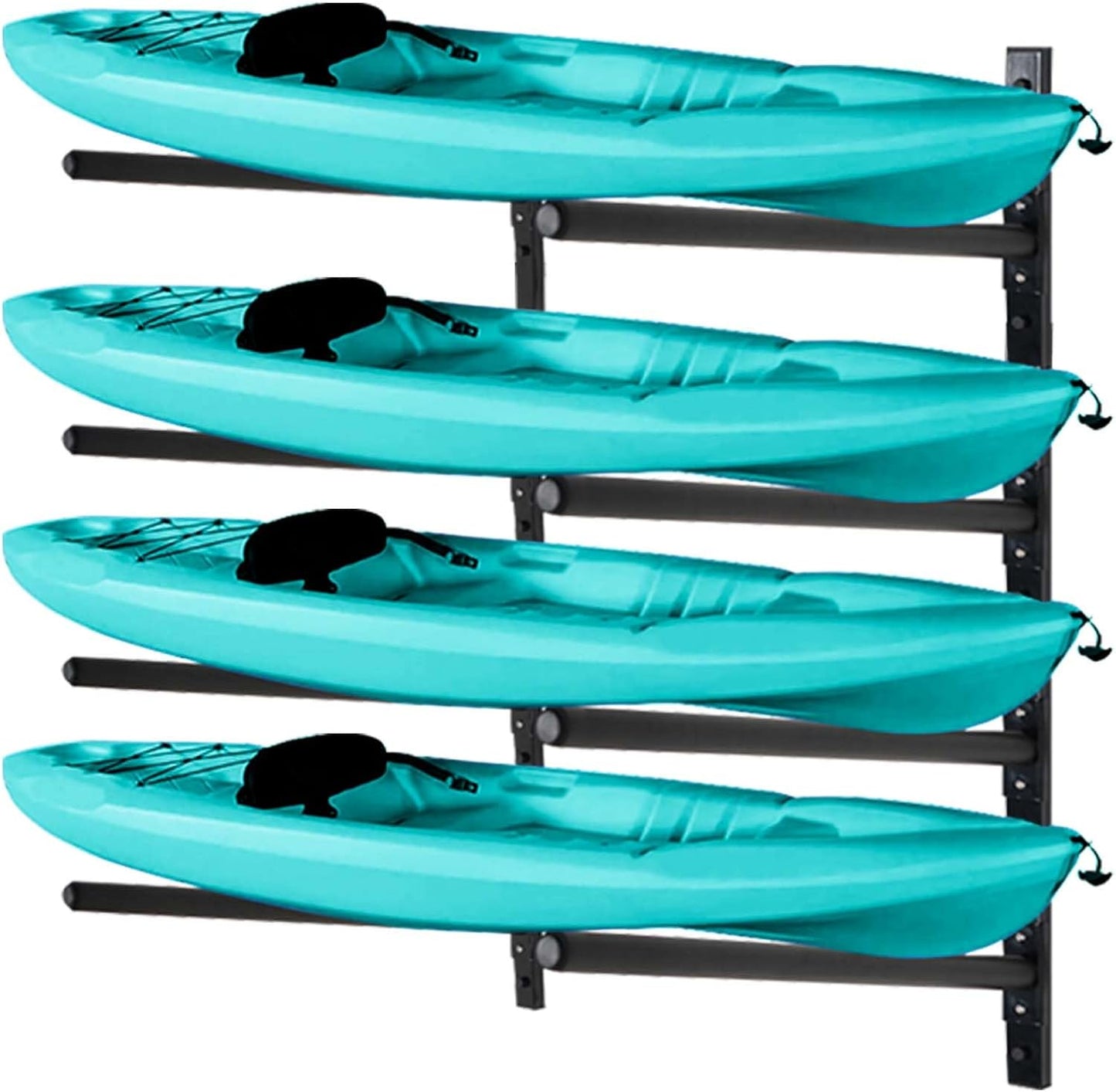 Kayak Storage Rack, Adjustable Wall Mount Kayak Racks for Garage and Outdoor Storage, Heavy Duty Weight Capacity, 2 Level / 3 Level / 4 Level