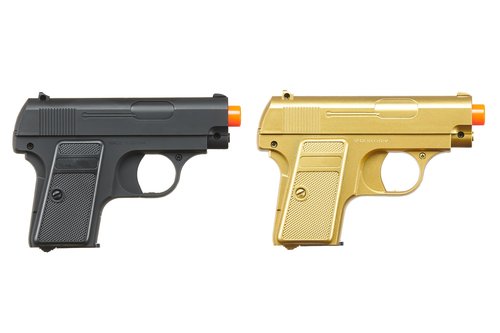 Combact Pocket Twin Spring Airsoft Dual Pistol Combo Pack Set Hand Gun w/Case 6mm BB 0.12g (Case Included)