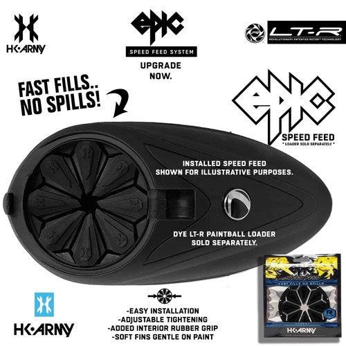 HK Army Dye LT-R/Rotor Paintball Loader Hopper Basic Epic Speed Feed Accessory - Blackout