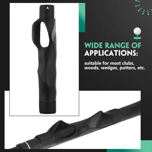 Seenelling Golf Grip Trainer, Golf Training Aid, Swing Trainer Club Grips Accessories for Right Handed Club Grip Equipment to Help Correct Hand Position(Black)