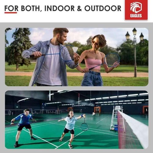 EAGLES Goose Feather Badminton Birdies Feather Bedminton Shuttlecocks- Birdie Ball for Indoor and Outdoor Matches ~ Highly Stable & Durable Shuttle Balls (12, Yellow)