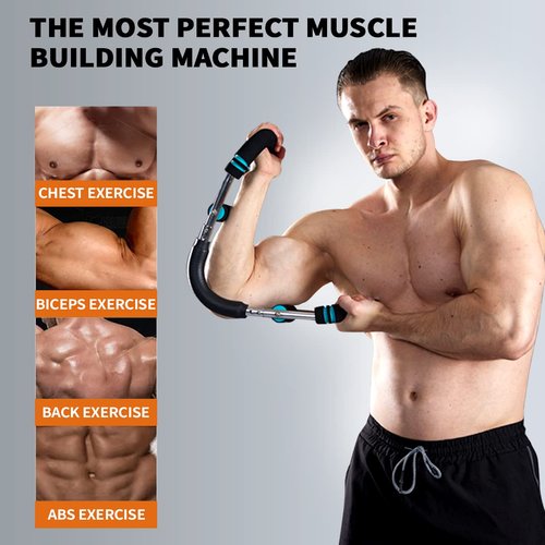 HOTWAVE Twister Arm Exerciser,Adjustable Spring Workout Bar, Forearm Triceps Chest Enhanced Exercise Strengthener,Portable Home Fitness Equipment