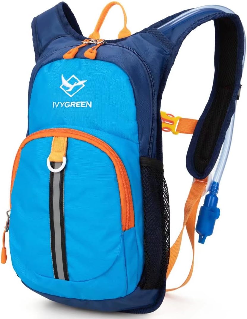 Ivygreen Kids Hydration Backpack, Hiking Backpack for Boys or Girls with 1.5L Water Bladder