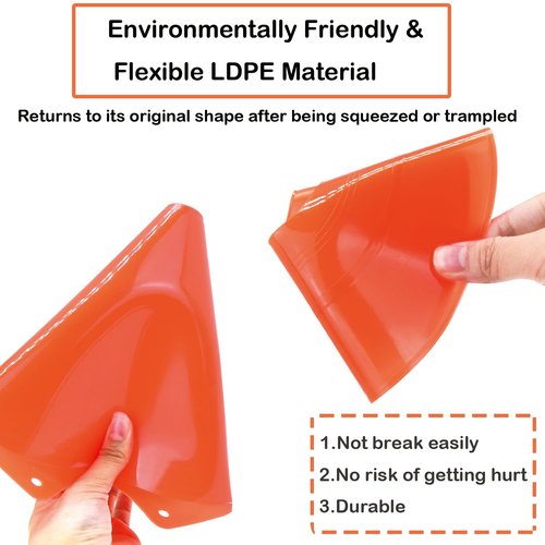 12Pcs Soccer Cones, 7" Soccer Cones for Training, Multicolor Cones Sports Soccer Training Cones, Field Cones for Skating Basketball Football Drills Practice(7",12Pcs)