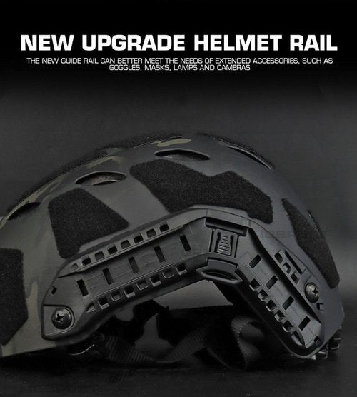 Military Tactical Helmet, Fast SF Super High Cut Helmet CS Paintball Protection Airsoft Equipment (Color : CP)