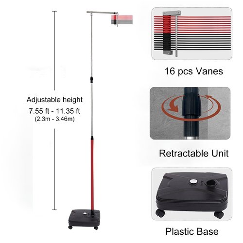 ZGGJZKV Vertical Jump Tester, Height Adjustable Vertical Jump Measurement Tool, Jump Height Trainer for Basketball and Volleyball Training (Jump Tester, 7.55 ft-11.35 ft (2.3m-3.46m))
