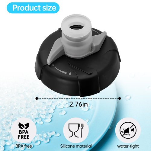 2 PCS Replacement Lid for CamelBak Podium, Lid Compatible with CamelBak Podium 24/21 oz, There is a water-locking function at the bottle cap, Leakproof, BPA-Free (Black)