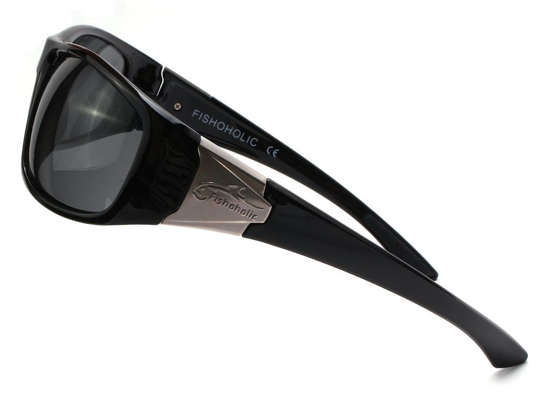 Fishoholic Polarized Fishing Sunglasses with Metal Logo UV400 Fishing Gift with Hard Case and Pouch
