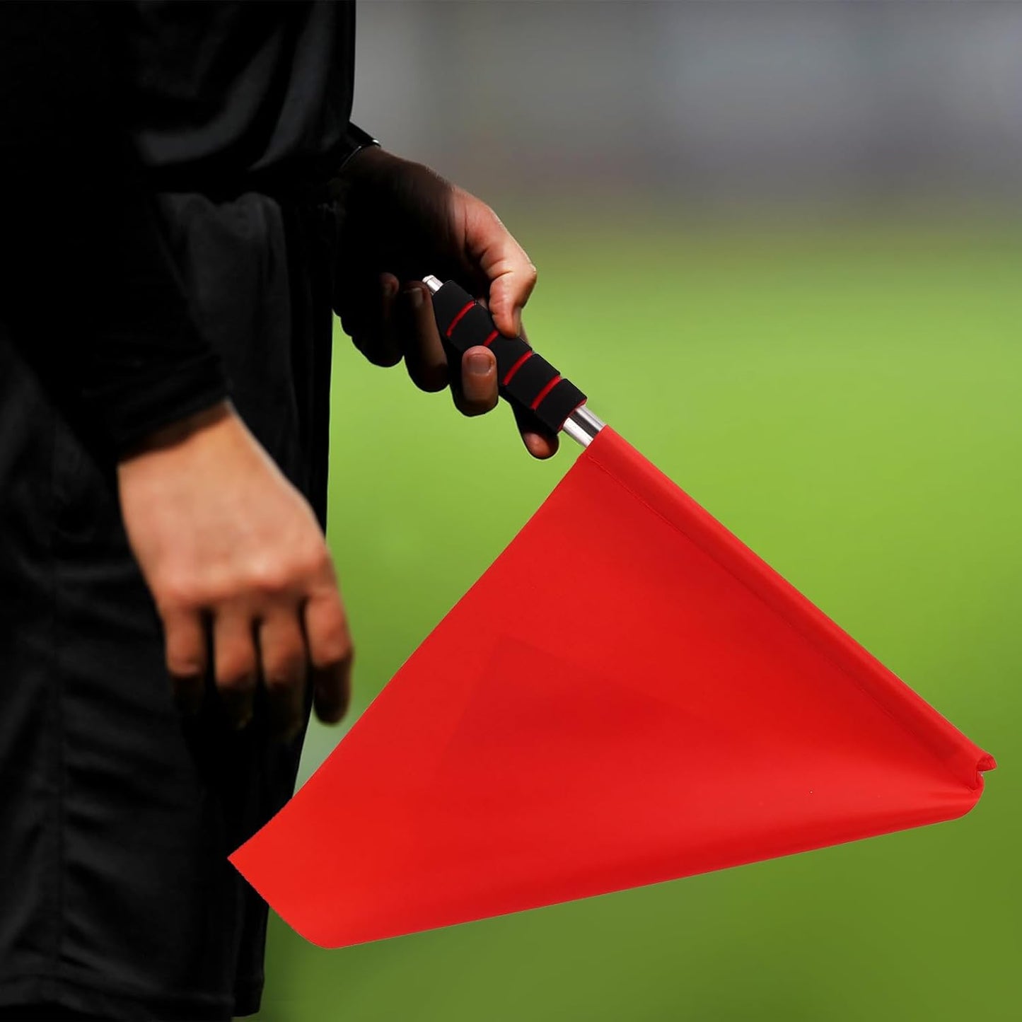 2pcs Volleyball Flags Line Judge, Lightweight Red Volleyball Referee Flags with Comfortable Handle for Sport Events Ergonomic Officiating Equipment with High-Visibility Colors