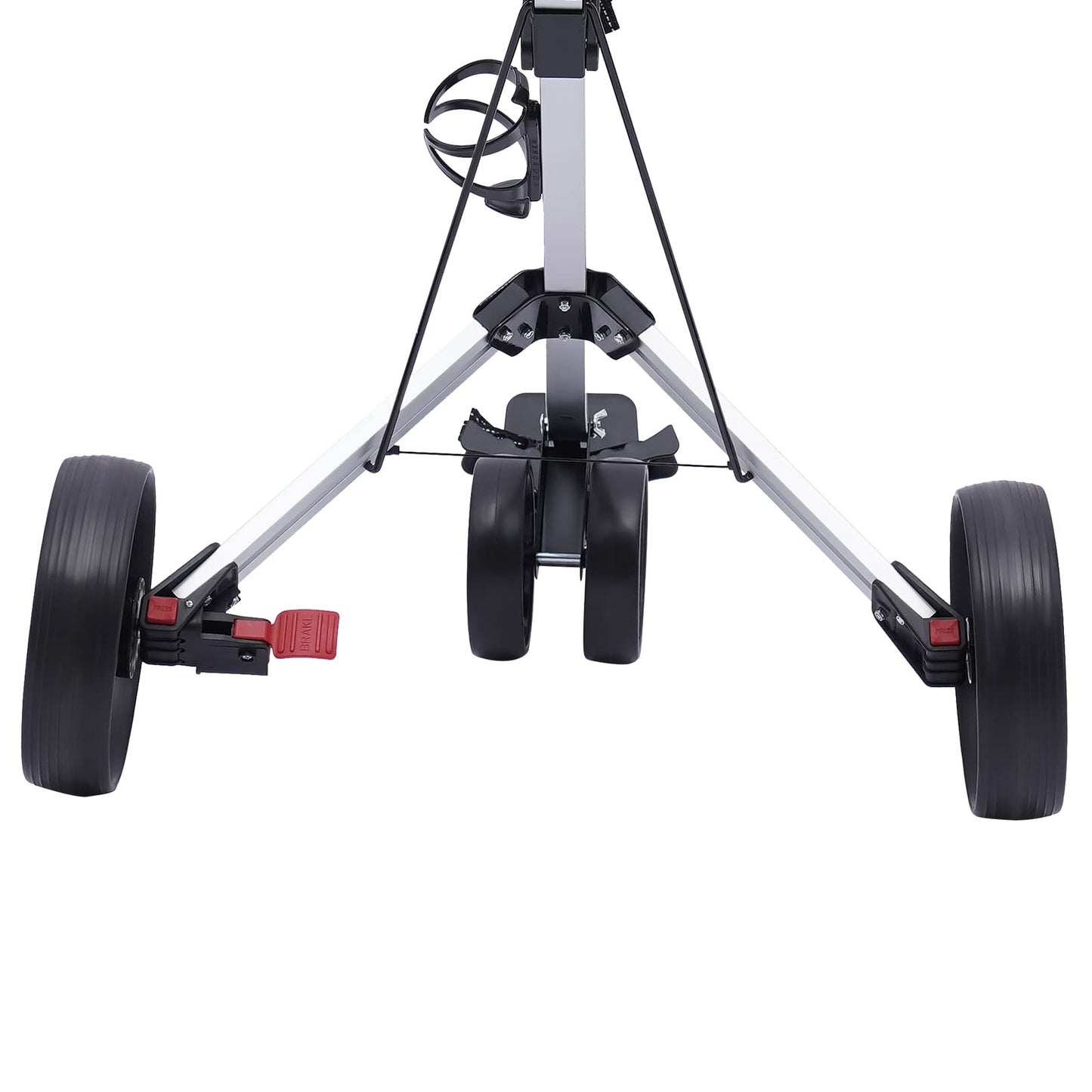 IOUSSJC Golf Push Carp, Golf Push Cart 3 Wheel, Folding Golf Cart for Most Teenagers and Adults As Well As Golf Courses, Gyms, Schools, Adjustable Straps