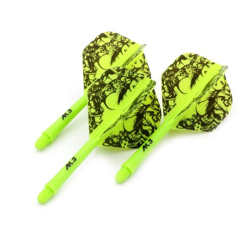 CUESOUL Integrated Dart Shaft and Flights Standard Shape,Set of 3 pcs Sexy Women Pattern(CSAK-53XMN)