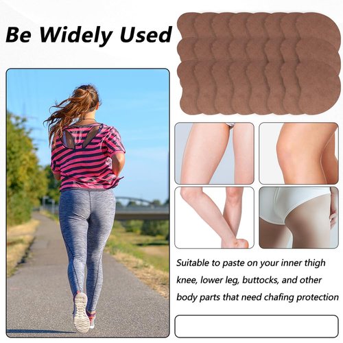 TWZKXC 24 Pcs Thigh Anti Chafing Sticker, Thighs Prevention Anti Friction Pad Thigh Tapes Chafe for Rubbing Protect Silent Sticker, Buttock Lift
