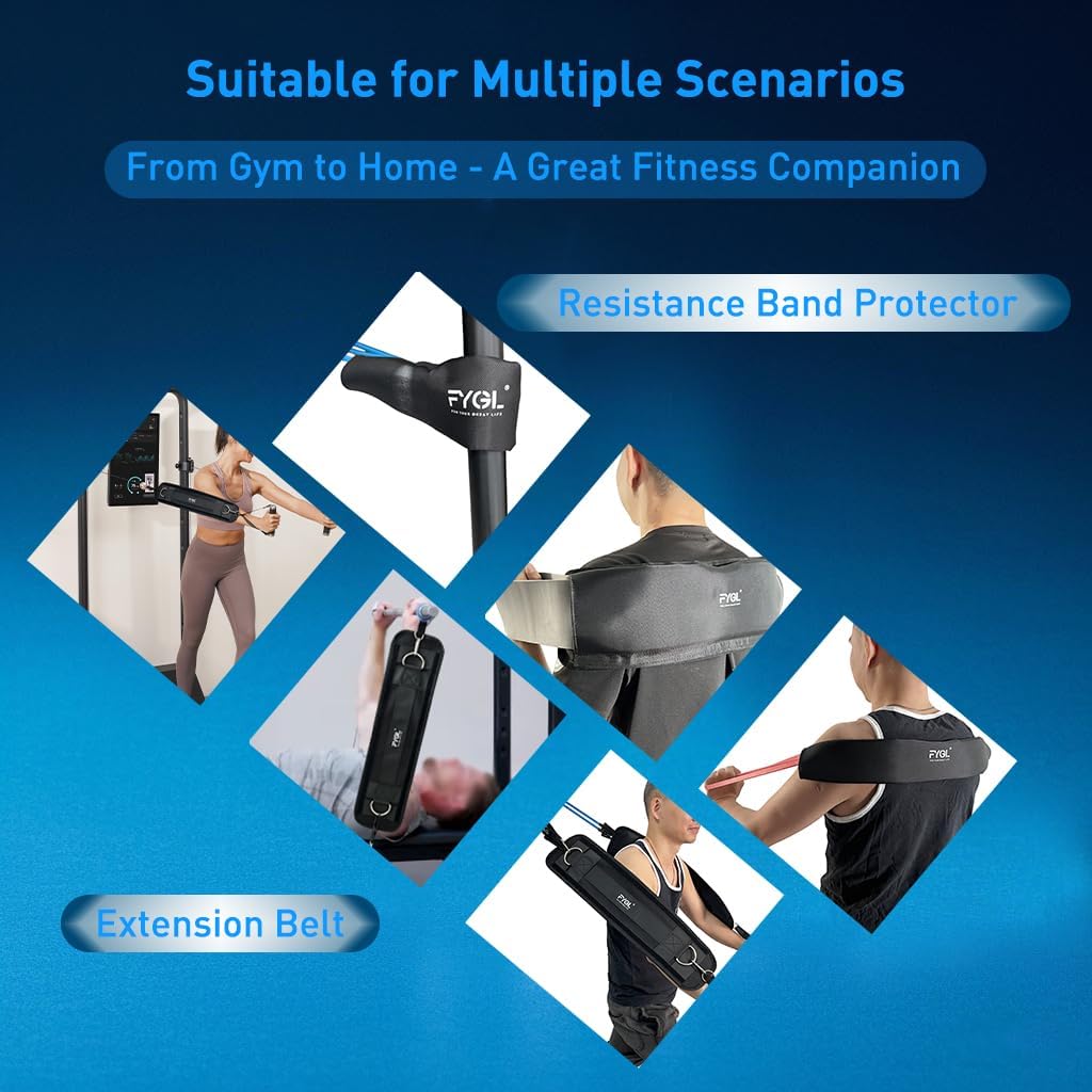2-in-1 Extender Belt & Resistance Bands Sleeve - Ideal for Speediance Gym Monster & All Gym Machines - Ultimate Home Gym Accessories for Pulley & Cable Systems, Solving Arm-Rubbing Woes