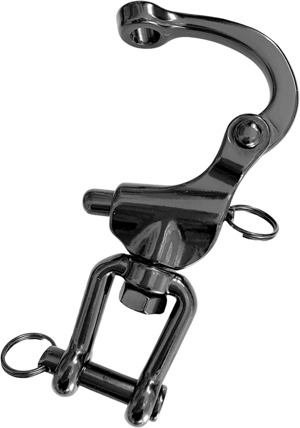 2Pcs Marine Swivel Snap Shackle, 316 Stainless Steel Quick Release Diving Clips Swivel Snap Hook for Sailboat Spinnaker Halyard Yacht