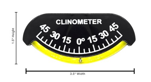 Clinometer - High Resolution Heel Angle Level Gauge for Off-Road Vehicle, Truck, RV, Camper, Trailer, or Boat mounts on Bulkhead of Boat (2)
