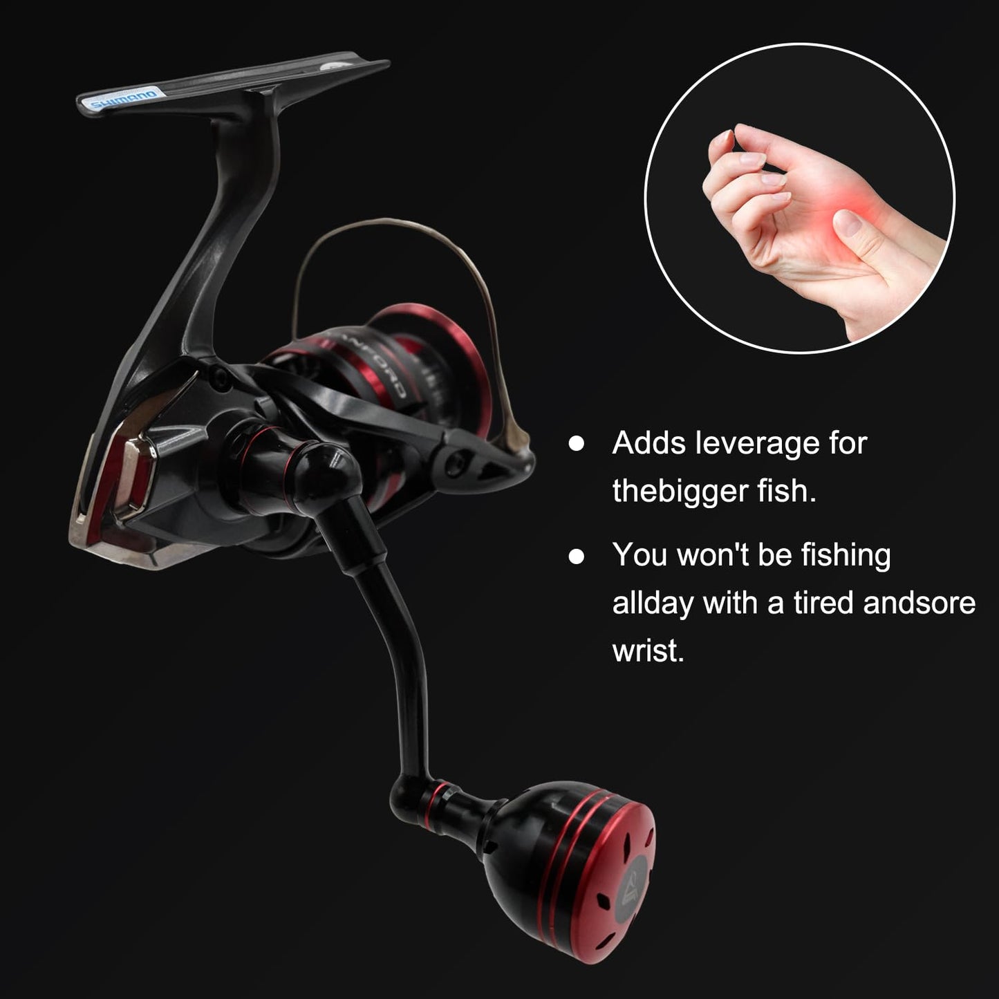 JINOHNAMILL 63mm Power Handle Compatible with FL FM Stella Vanford Vanquish Nasci