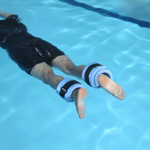 2 Pcs EVA Thickened High Buoyancy Swim Belts for Water Aerobics, Adjustable Swim Weights for Pool Exercise, Blue, Ideal for Swimming and Water Fitness Training