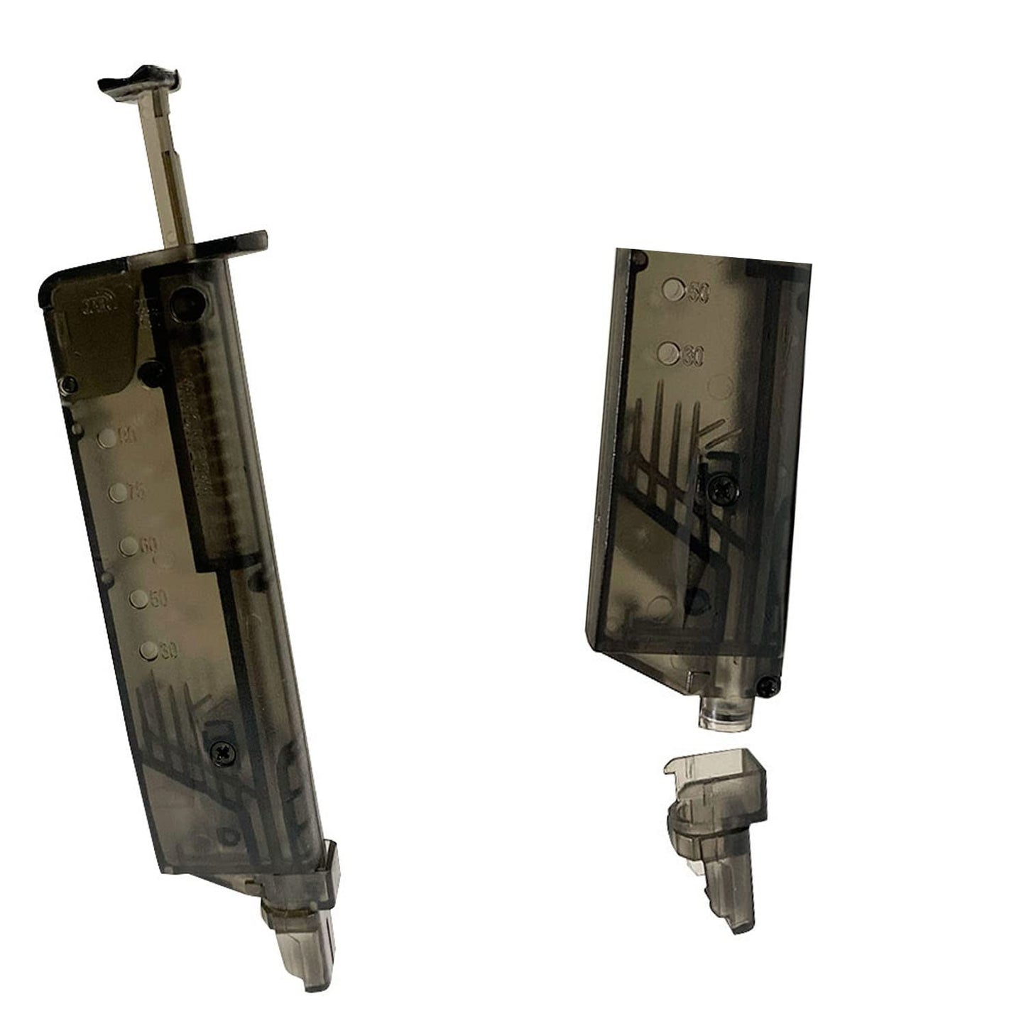 2 Pcs Airsoft Speed Loader Fast Load 6mm BB Pellet Speed Loader Airsoft for BB Loader (2 Pcs 90+150 Rounds)