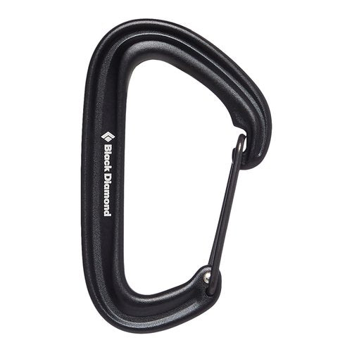 BLACK DIAMOND Litewire Carabiner for Rock Climbing, Black