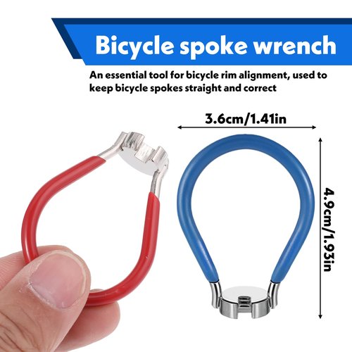 Bruislard Universal Spoke Torque Wrench, 5 Pieces Bicycle Spoke Wrench, Portable Spokes Tool Kit for Adjust Bicycle Wheel Tension