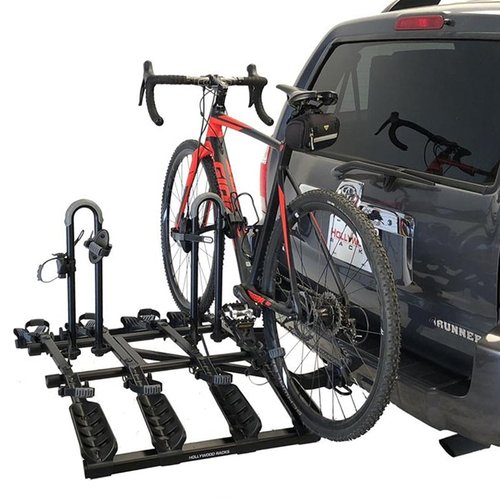 Hollywood Racks Destination 4 Hitch Bike Rack, Lightweight, Black - Platform Style Bike Rack for Car Carries up to 4 Bikes for Safe, Secure Transport - Fits Most Bike Styles, Sizes and Models