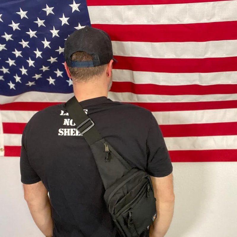 DINOSAURIZED Raptor Sling Bag Right Hand Tactical EDC Pack with Holster