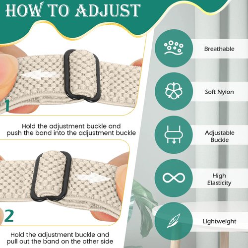 Huamanlou Adjustable Elastic Nylon Sport Bands Compatible with Fitbit Inspire 3/Inspire 2/Inspire/Inspire HR/Ace 2/Ace 3, Soft Loop Stretchy Straps Replacement Wristbands for Women Men