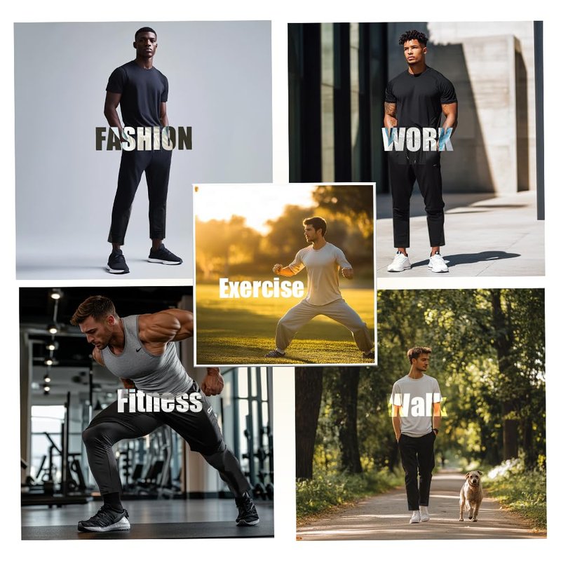 ZH 3-Pack Men's Mesh Jogger Pants, Comfortable Athletic Pants with Pockets for Active Wear, Lightweight & Breathable S-3XL