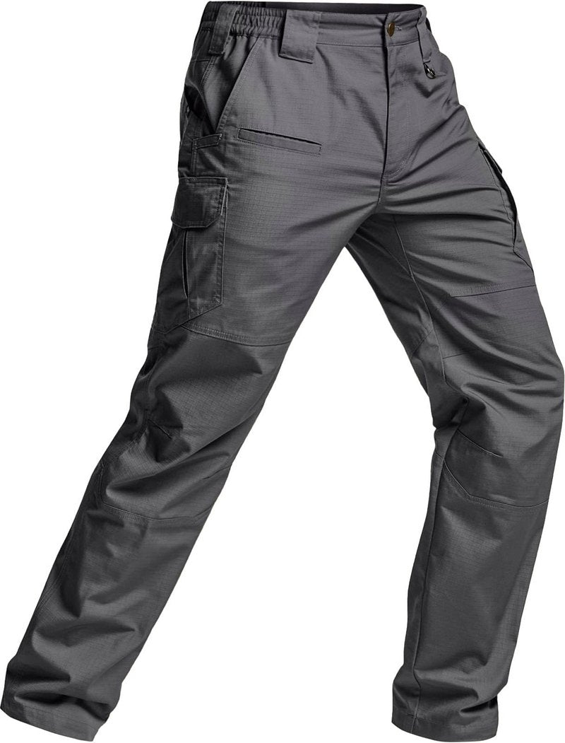 CQR Men's Tactical Pants, Water Resistant Ripstop Cargo Pants, Lightweight EDC Work Hiking Pants, Outdoor Apparel, Raider Mag Pocket Charcoal, 38W x 32L