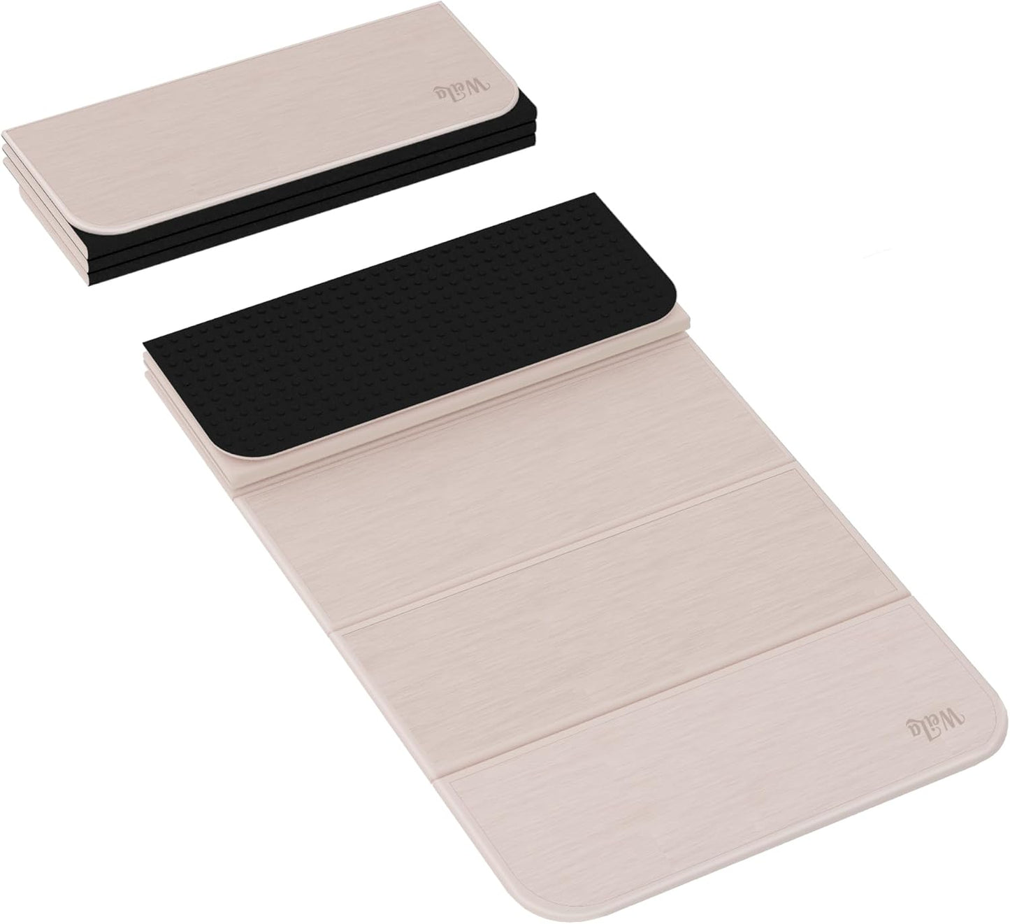 1/2inch Extra Thick Foldable Yoga Mat with SGS Certified Odourless POE Material - Light Weight Non Skid Easy to Clean Travel Workout Excercise Mat, 71x24inch