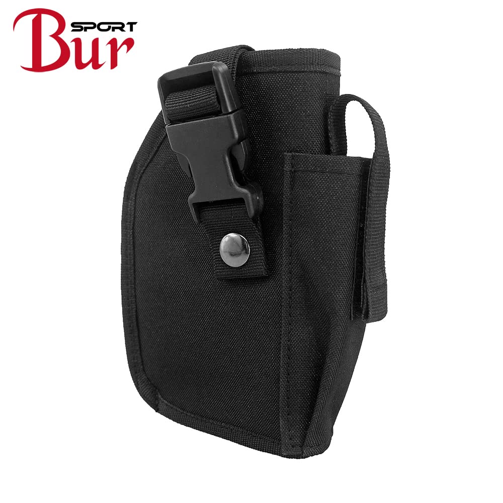 Bursport Universal Waist Belt Holster for Handguns with Under Barrel Laser or Light for Medium Full Size Handguns