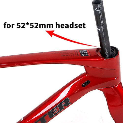 HIMALO Carbon Gravel Bike Frameset 700c Road Bike Frame 45/48/51/54cm Lightweight Disc Brake Frame Set Thru Axle F12x100mm/R12x142mm Internal Routing(Red,54CM)