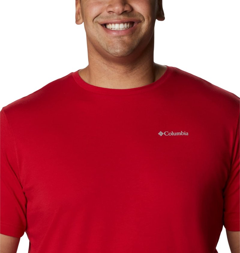 Columbia Mens Thistletown Hills Short Sleeve T-Shirt, Mountain Red, XX-Large