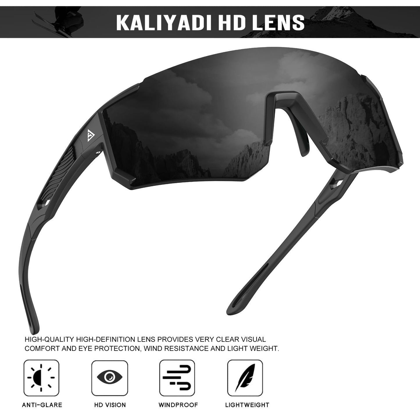 KALIYADI Mens-Sunglasses Women Sunglasses-Men Sports: Sun Glasses with UV400 for Golf Fishing Running Cycling