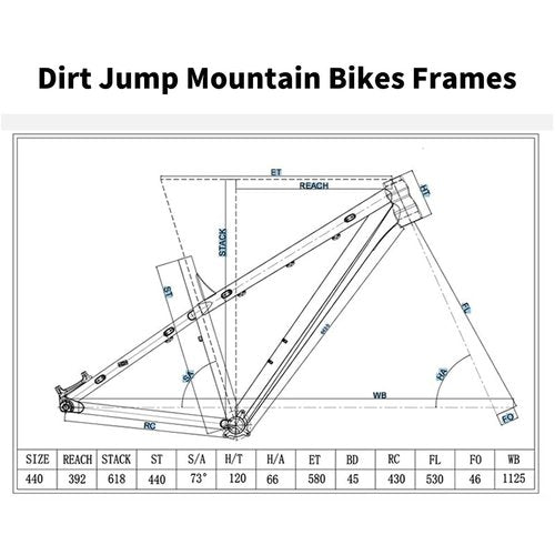 BSFHQS Dirt Jump Bike Frames 27.5er Aluminum Alloy Mountain Bikes Disc Brake Frame 17in AM/DH Trail Hardtail Bike Frame 12 * 142mm Thru Axle Frame BSA BB73mm(Titanium)