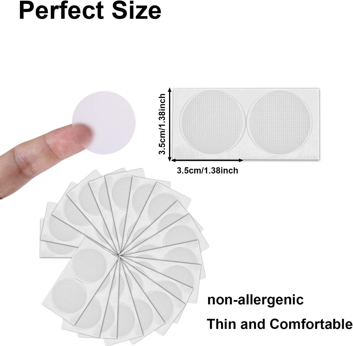 100pcs/50 Pairs Men's Nipple Covers, White PE Nipple Guards Tape Sticker Patches Anti-Chafing Invisible Protector for Running Gym Sports Accessories & Daily Wear
