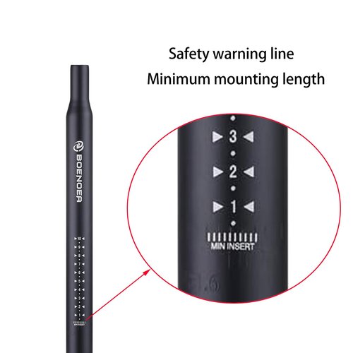 Boenoea Bike Seatpost, Bicycle Seat Post 25.4 27.2 28.6 30.4 30.9 31.6 400mm Length Aluminum Alloy Bicycle Seat Tube for Mountain Bike and Road Bike, MBX