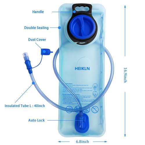 Hydration Bladder 3 Liter,Water Bladder Pack of 2,Water Storage Bag Reservoir Hydration Pack Replacement for Bicycling Hiking Camping Hunting Running