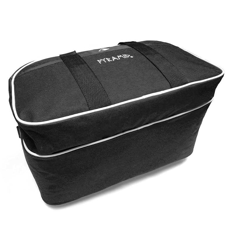 Pyramid 2-Ball Tote Bowling Bag with Clear Top, Shoes Compartment Up To 15 US Mens Size Black/Black