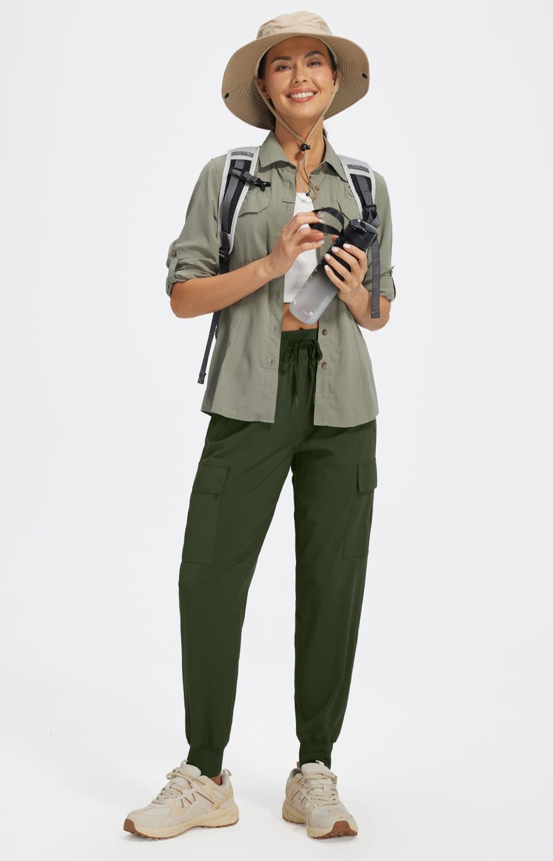 Libin Women's Cargo Joggers Lightweight Quick Dry Hiking Pants Athletic Lounge Casual Travel