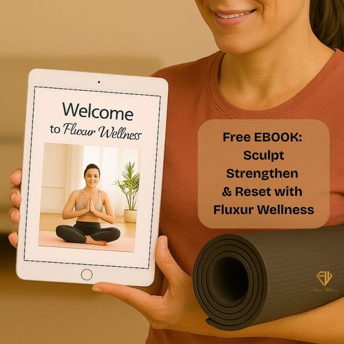 Fluxur Wellness Pilates Bar Kit with Resistance Bands for Women – Adjustable Home Workout Set with Booty Band, eBook & More – Full Body Toning for Beginners & at-Home Fitness