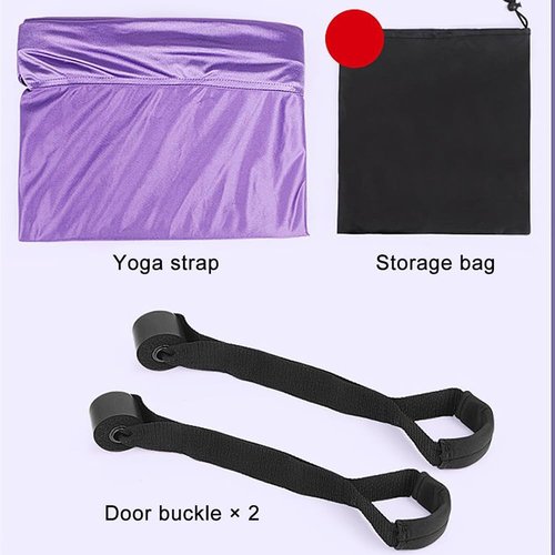 Elfzone Dance Stretching Equipment - Yoga Strap, Backbend Training Yoga Stretching Rope with Door Anchor, Flexibility Trainer Stretching Equipment Assist Stretch Strap for Fitness Gymnastics Dance Aerial Yoga Ballet