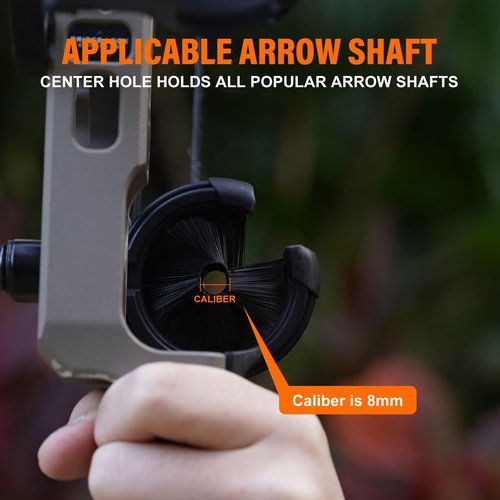 LWANO Archery Arrow Rest Capture Brush Whisker Biscuit Arrow Rest for Compound Bow and Recurve Bow Hunting Shooting Targeting - Black