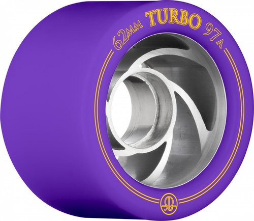 RollerBones Turbo Wheels 97A - Roller Bones Derby (Speed, jam, or Derby Skating) Skate Wheels - Purple