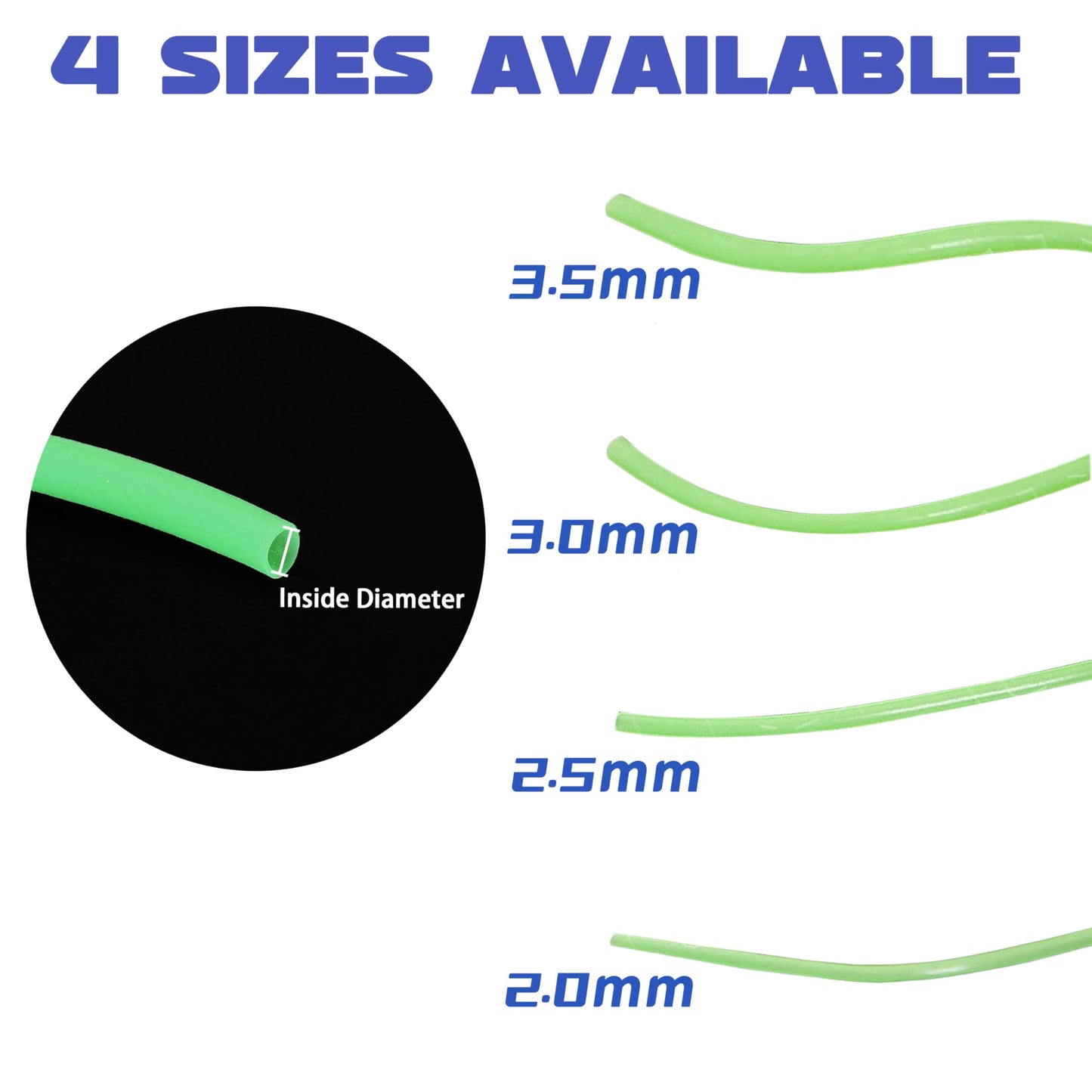 16.4ft Fishing Glow Tube, Green Luminous Deep Sea Soft Plastic Tube Gear for Night Fishing Deep Drop Rig