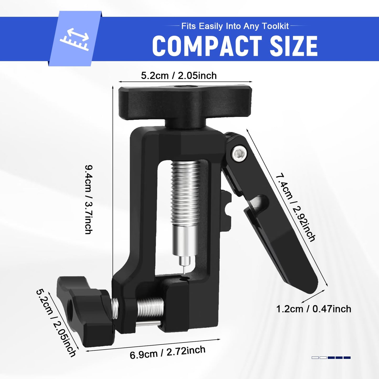 2 in 1 Plastic Needle Driver Insertion and Hydraulic Hose Cutter Tool for Bicycle MTB Road Bike Brake Repair, Lightweight Brake Line Cutter and Oil Fitting Install